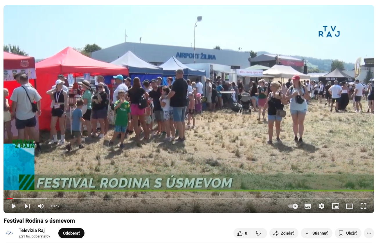 Reportáž (video): Festival Rodina s úsmevom